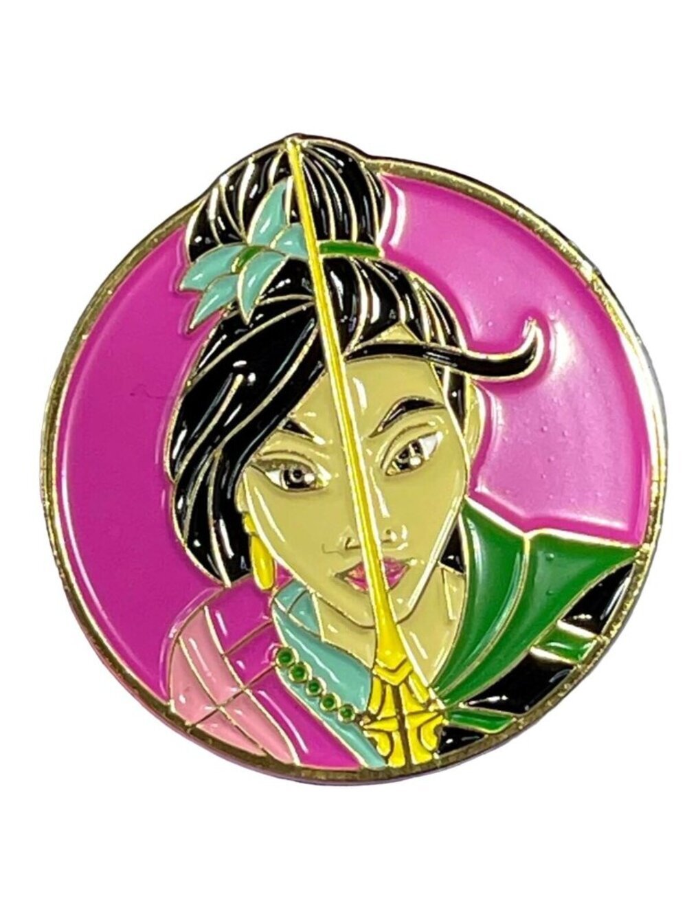 Mulan Princess Lapel Pin Warrior Girl Sword Brooch Badge Accessories Jewelry Pin